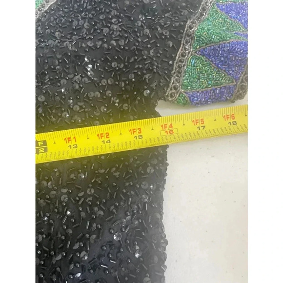 Vintage 80’s Niteline by Della Roufogali Beaded Sequin Black Cocktail Dress 0170 - Picture 11 of 16